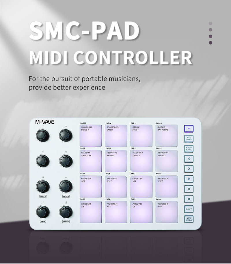 M-Vave SMC-PAD LaunchPad Desig - Midi Controller Pad recension och pris