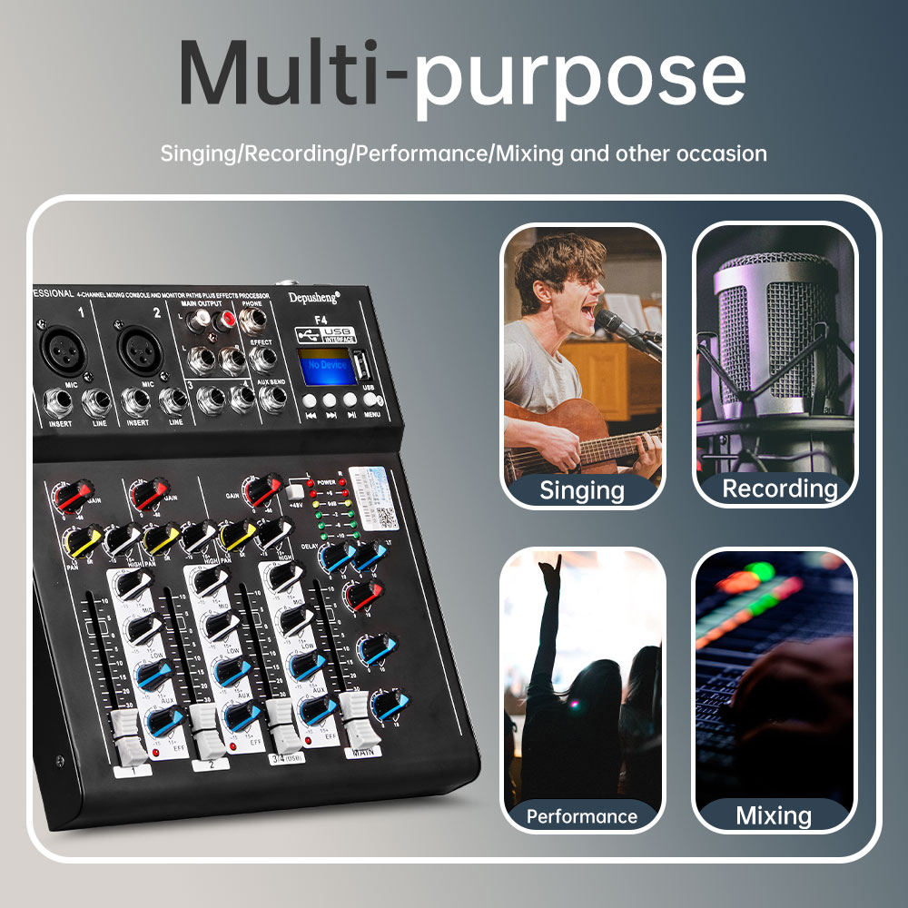 4 Channel DJ Sound Mixing Depu - Audio Music Dj recension och pris
