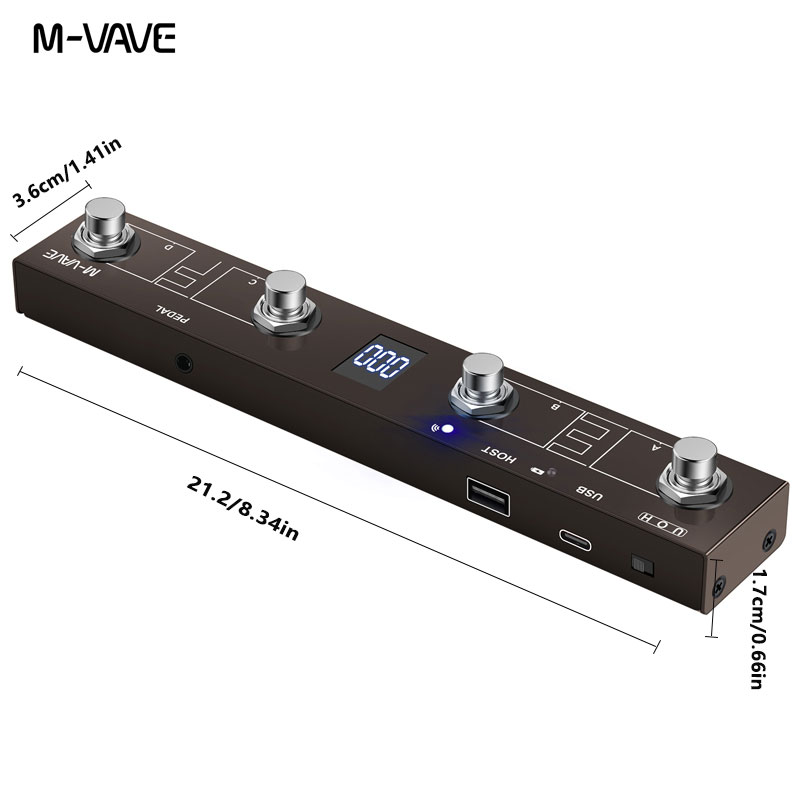 M-VAVE Digital Multi-Effects P - Midi Controller Pad recension och pris