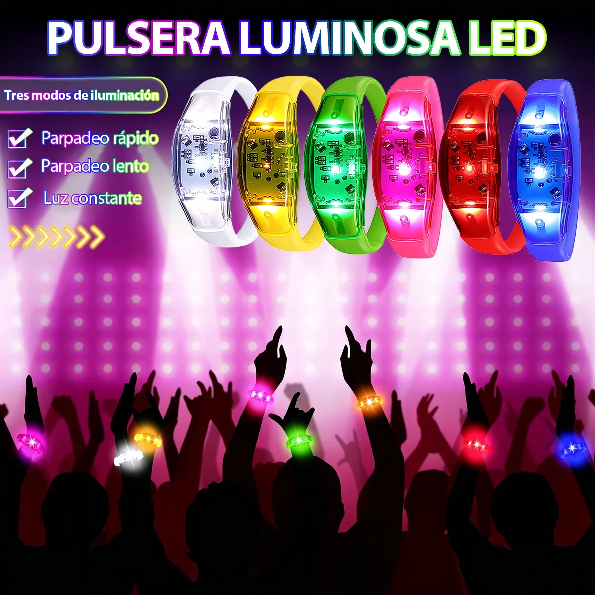 6PCS LED Bracelets Sound Activ - Audio Music Dj recension och pris