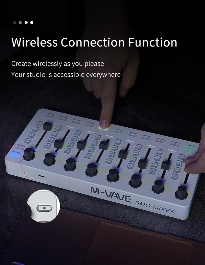 M-VAVE SMC-Mixer Wireless MIDI - Midi Controller Pad recension och pris