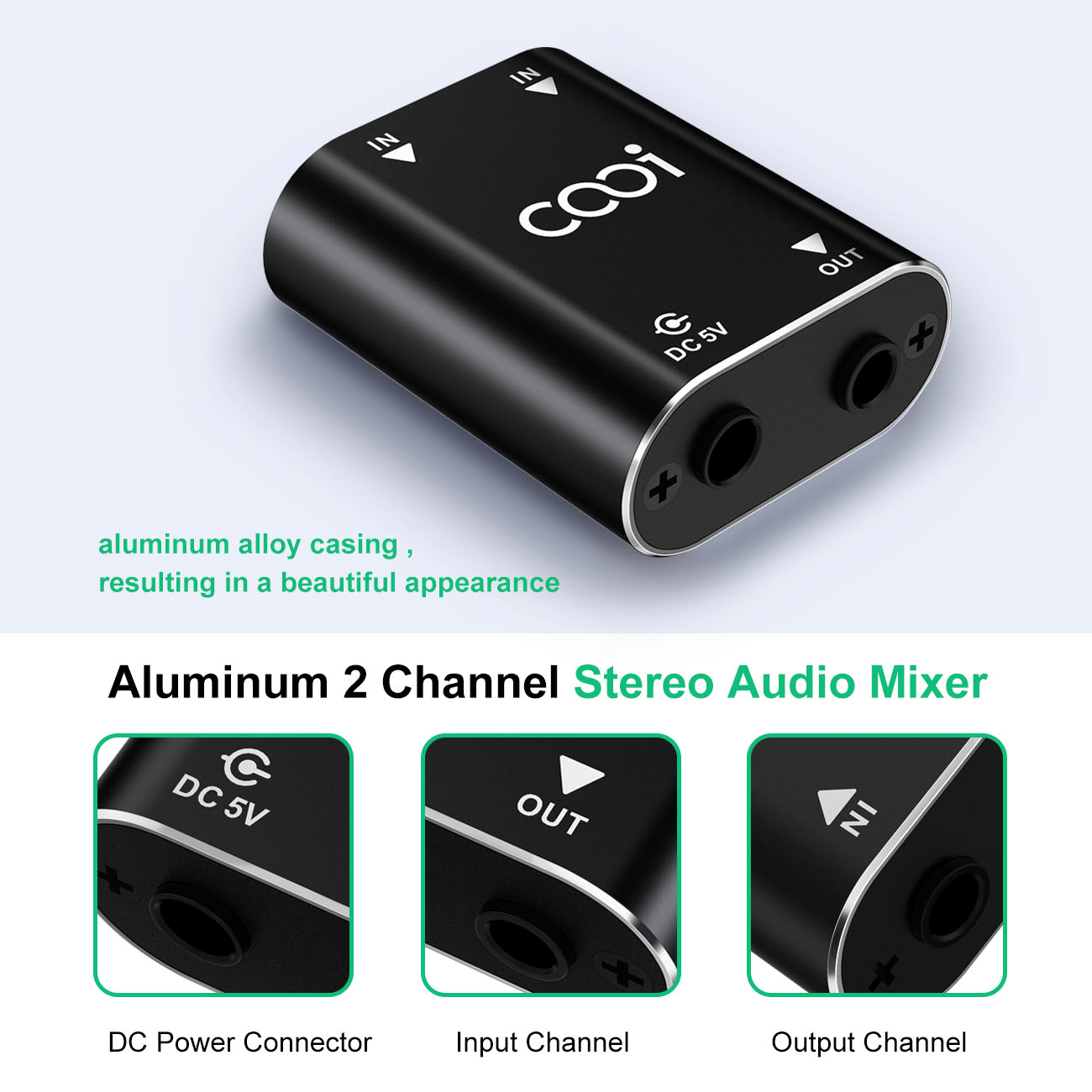 Cooidea 2 Channel Mini Stereo  - Audio Music Dj recension och pris