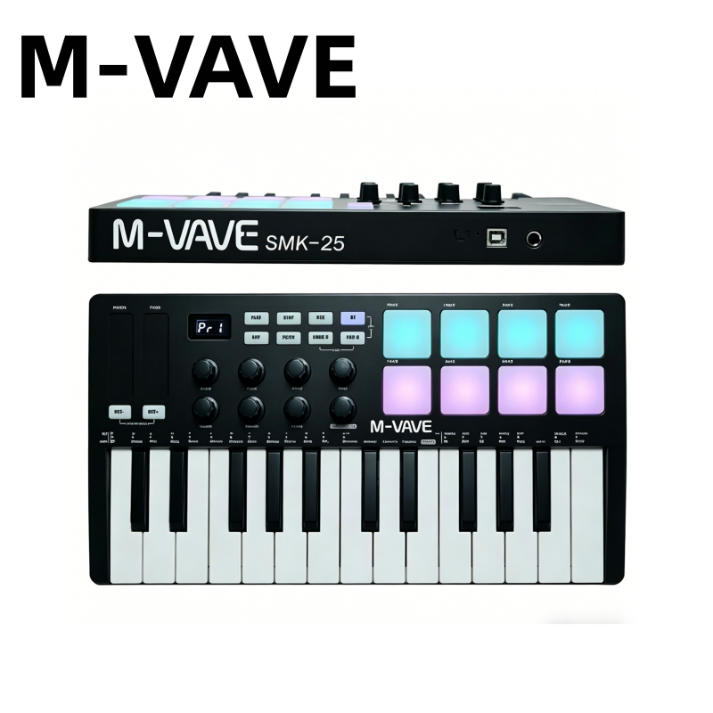 M-VAVE SMK-25 Black Portable M - Midi Controller Pad recension och pris