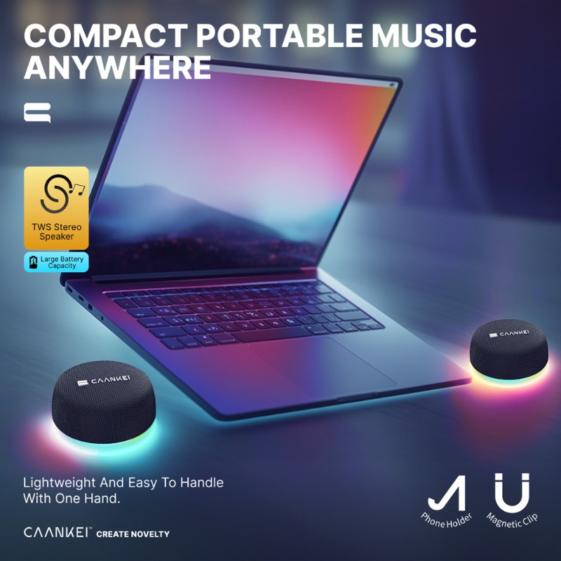 Magnetic Bluetooth Speaker wit - Audio Music Spotify recension och pris