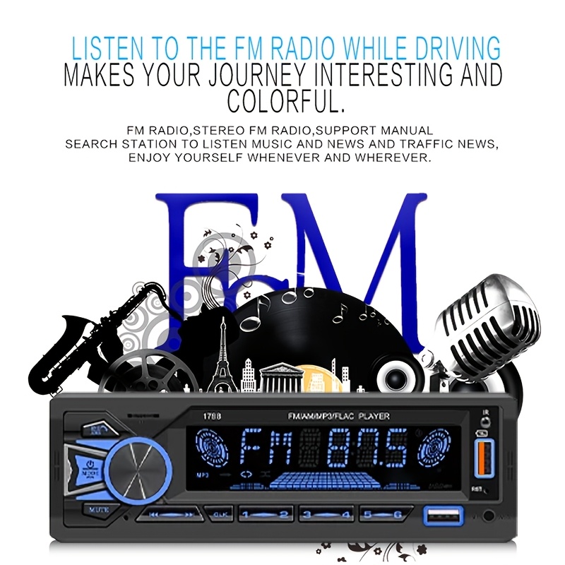 1DIN In-Dash FM Car Radio Ster - Audio Without Music recension och pris